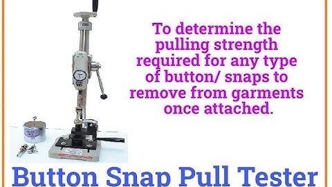 Button Snap Pull Tester working video with standard grippers|Q-Test | #AmithGarmentServices