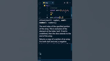 #04 Quick Concept Series #shorts #programming  #slice  #javascript