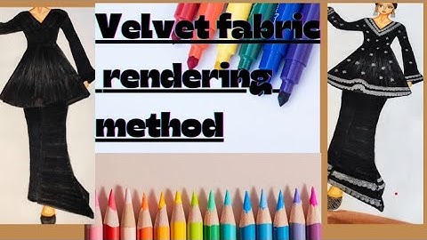 How to Render Velvet Fabric |( Velvet rendering tutorial) |pencil blending |Fashion Illustration