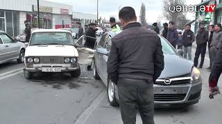 Opel Və Vaz 2106 Markali Avtomobi̇l Toqquşub Ölən Və Xəsarət Alan Yoxdur- Qəbələ Tv