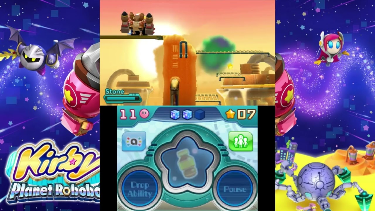 Kirby Planet Robobot - Area 4-2 (All Code Cubes + Rare Sticker
