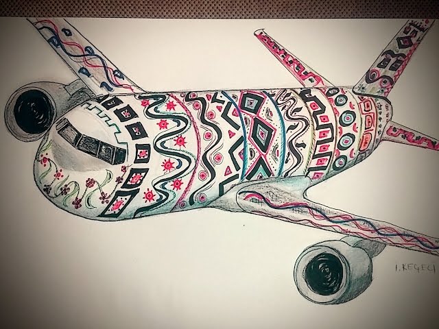 Boeing 737-300, timelapse drawing - YouTube