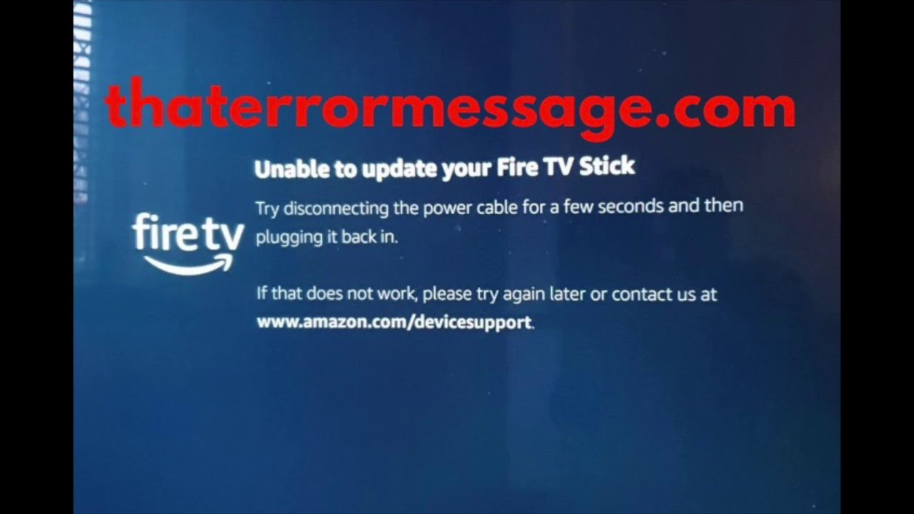 Unable to update your Fire TV Stick - YouTube
