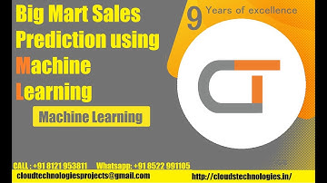 Big Mart Sales Prediction using Machine Learning | Cloud Technologies | IEEE Projects Hyderabad