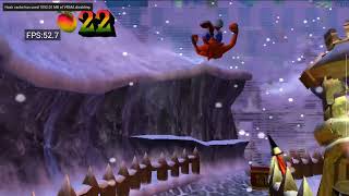 Retroid Pocket 5 Crash bandicoot wrath of cortex Nethersx2 Gameplay 2x resolution graphics glitches