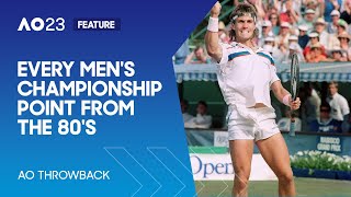 Every Men's Championship Point from the 80's | Australian Open