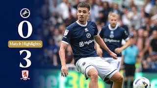Video highlights for Millwall 0-3 Middlesbrough