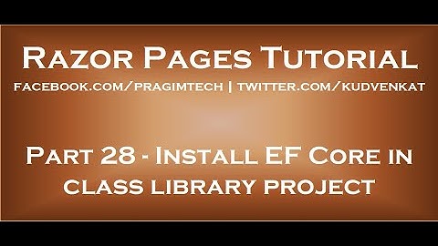 Installeer Entity Framework Core in een klassebibliotheekproject