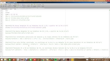 Despeje de ecuaciones con Matlab