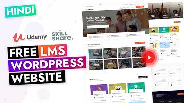 HINDI - How To Create Free LMS WordPress Website with Tutor LMS like Udemy & Skillshare in 2022