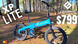 $799 Lectric XP Lite Folding eBike  48v 300 watt   20mph  Lectric Blue