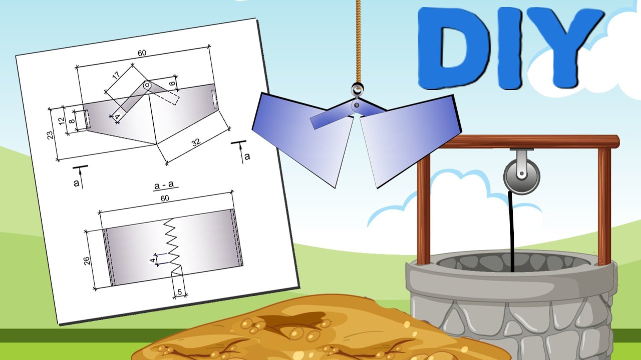 Ковш для очистки колодца своими руками + чертеж