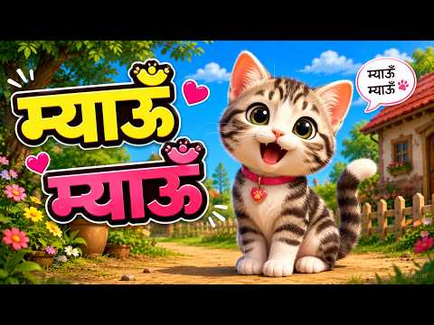 Myau Myau Cat Song š± | Meow Meow Kitty Song for Kids | Nursery Rhymes | Kids Songs | Learn Animals