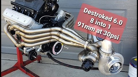 8-1 header on Destroked 6.0 engine dyno at 30psi