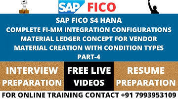 SAP FICO S4 HANA, COMPLETE FI-MM INTEGRATION CONFIGURATIONS WITH CONDITION TYPES