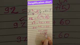 simplification short Trick #maths #shortviral #ytshorts #mathematics #eqution#shortviral#reels