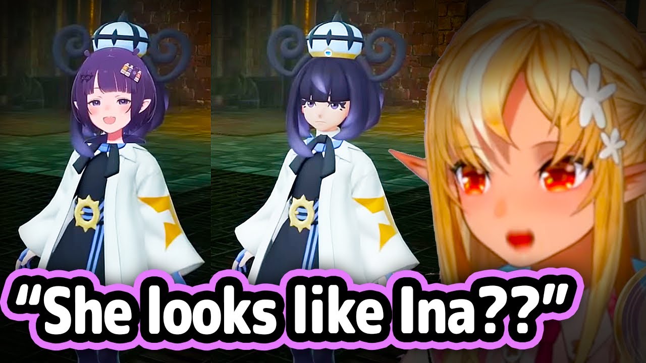 Flare Meets 'Ina' In Game and Ina Meets Herself【Hololive】