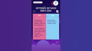 Info Shorts - 1 Difference between ISBN & ISSN