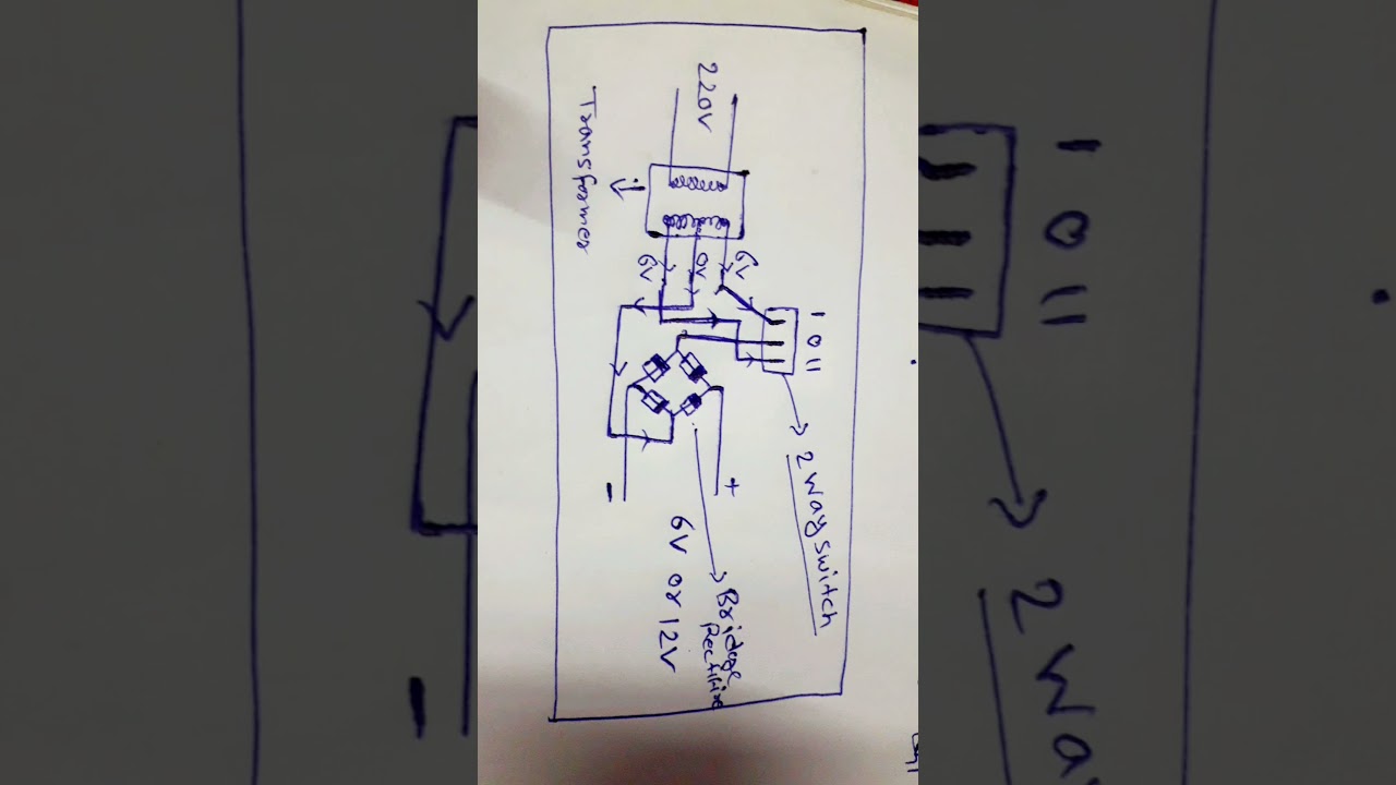 6V to 12v Battery charger making Diagram by 6-0-6 Transformer | Digram| 