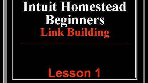 Intuit Website Website Beginners Link Building Lesson 1
