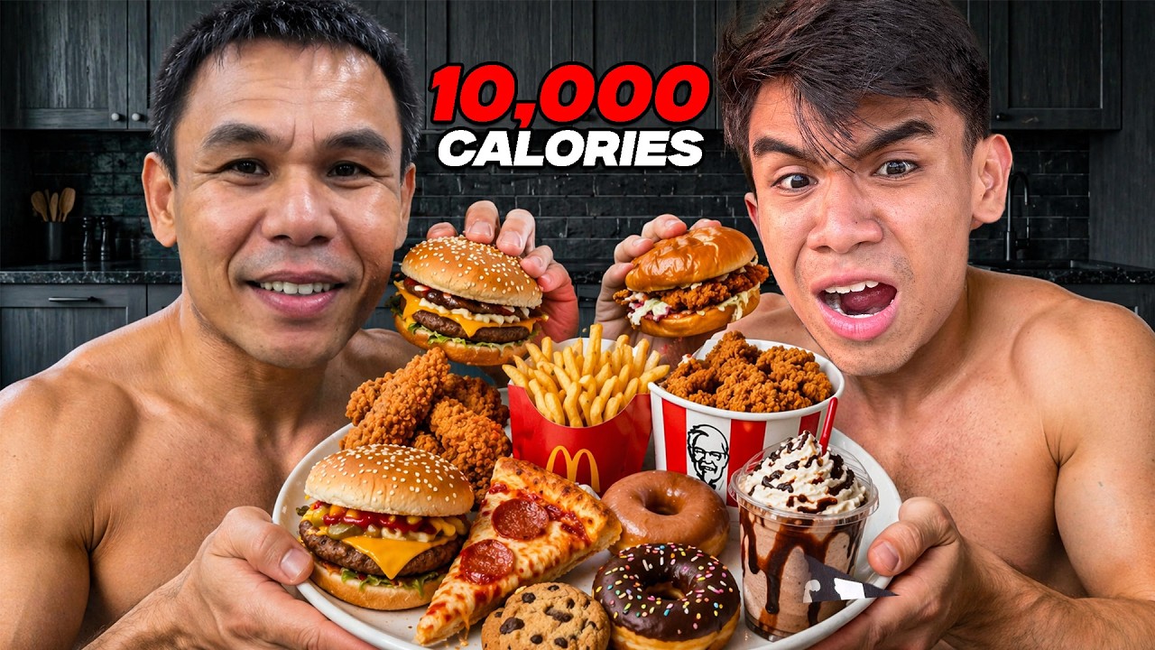 We Tried Eating 10,000 CALORIES of FAST FOOD in 24 Hours!!