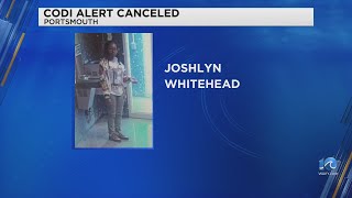VSP: CODI Alert canceled for missing 12-year-old girl from Portsmouth
