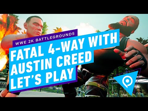 WWE 2K Battlegrounds Fatal 4-Way With Austin Creed Let's Play | gamescom 2020