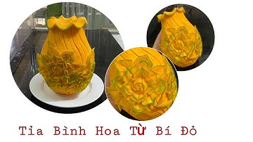 Tỉa Bình Hoa Từ Bí Đỏ || Tỉa Quả Cùng Duyên