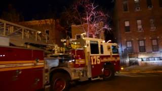 Brand new FDNY Tiller Ladder 175 responds to Box 1991