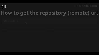 How to get the repository (remote) url #ffmpeg