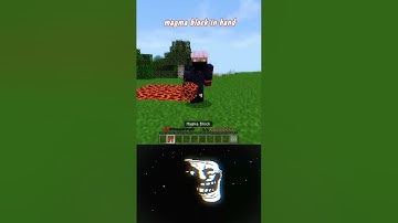 Minecraft magma block logic || troll face meme || #trending #viral #minecraft #shortfeed