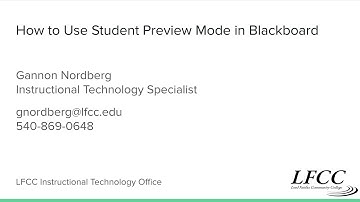 How to Use Student Preview Mode in Blackboard