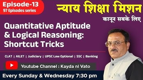 Nyay Shiksha Mission – Episode 13 | Quantitative Aptitude & Logical Reasoning Shortcut #education
