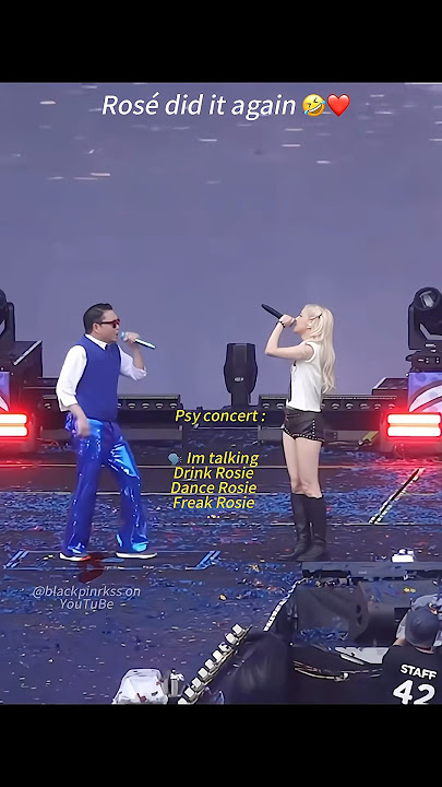 Mr. Psy (Gangnam Style) met Miss ROSÉ (APT.) 🩷⚡️#blackpink #rosé