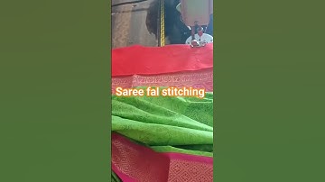 saree fal stitching with zigzag#youtubeshorts #shorts #subscribe @Ashwini.designer