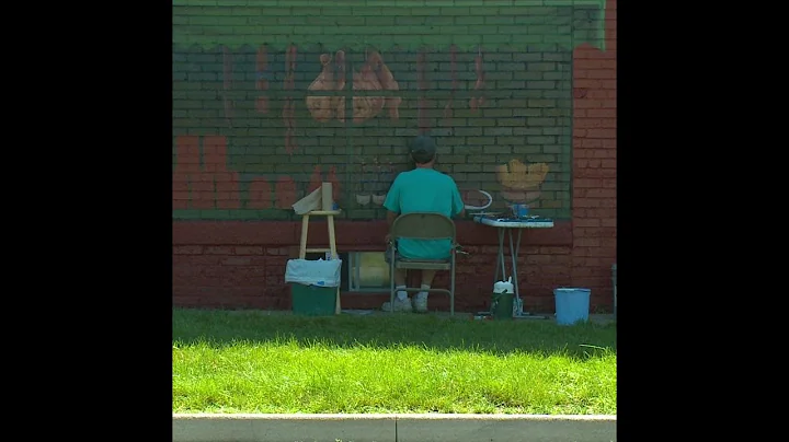 New mural being painted at Graziano Brothers Grocery