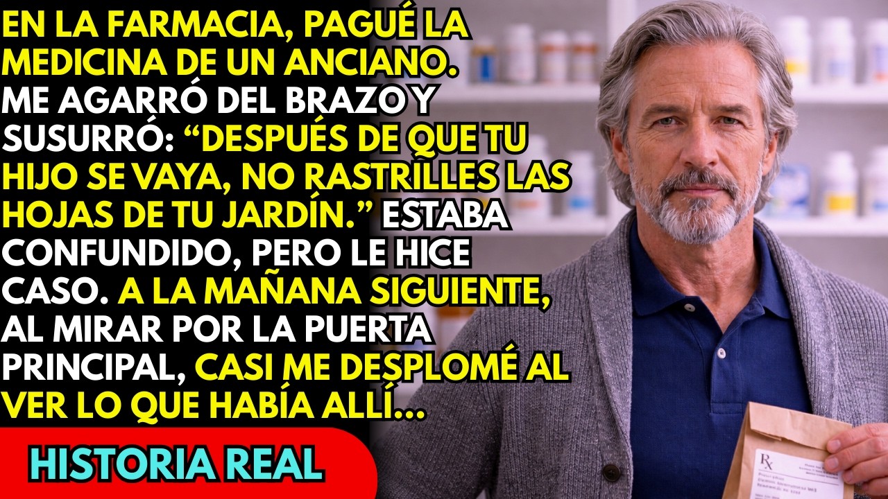 El anciano al que le pagué la medicina me advirtió “Cuando tu hijo se vaya, no rastrilles el jardín”