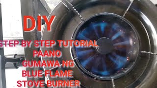 DIY-step by step blue flame full tutorial how to make waste oil stove burner blue flame /alamin