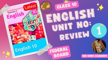 FBISE CLASS 10 ENGLISH New Book 2025 REVIEW 1 EXERCISE FEDERAL BOARD NBF