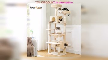 A must-have product! Multi-Level Cat Tree Tower with Scratching Posts&Board, Hammock, Cat Condo, S