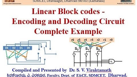 Linear Block codes - Encoding and Decoding Circuit Complete Example