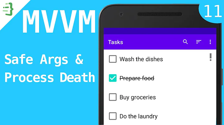 Nav Args & SavedStateHandle - MVVM To-Do List App with Flow and Architecture Components #11