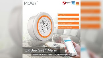 MOES Tuya ZigBee Smart Sound and Light Siren Sensor 90dB Smart Life Siren Home Security System Tuya