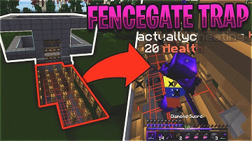 fake HCF 2-HIGH base FENCE GATE TRAP... *hidden* | Minecraft Factions