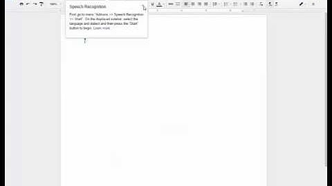 Speech Recognition in Google Docs