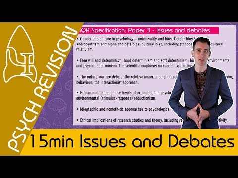 Issues and Debates - AQA Psychology UNDER 15 MINS! Quick Revision for Paper 3