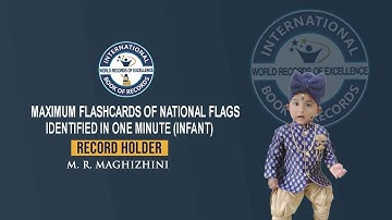 MAXIMUM FLASHCARDS OF NATIONAL FLAGS IDENTIFIED IN ONE MINUTE (INFANT)