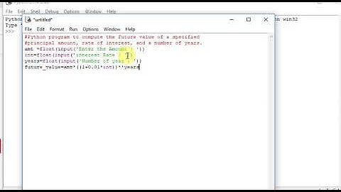 Python program to compute the future value