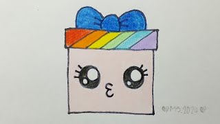 ระบายสีกล่องของขวัญ | Colouring a cute Present | Myskyart บ้านศิลปะ.