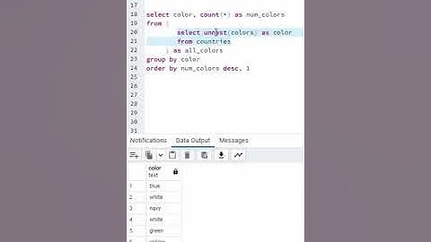 #6 UNNEST, PostgreSQL - ARRAYS - convert arrays to rows #shorts
